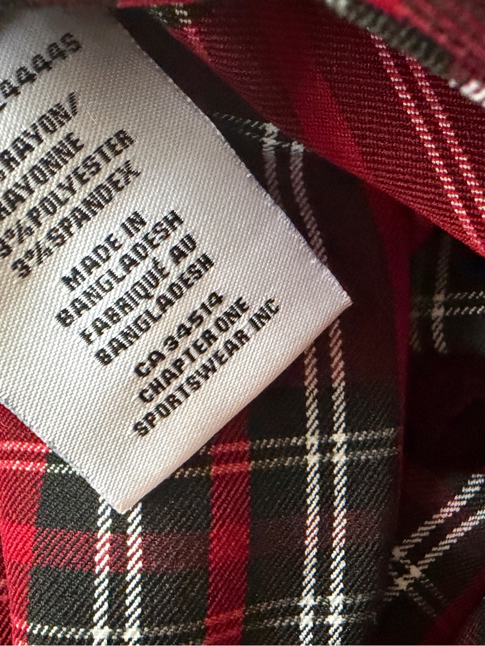 Jules and Leopold red plaid pants. Small. - Picture 6 of 6